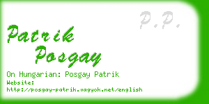 patrik posgay business card